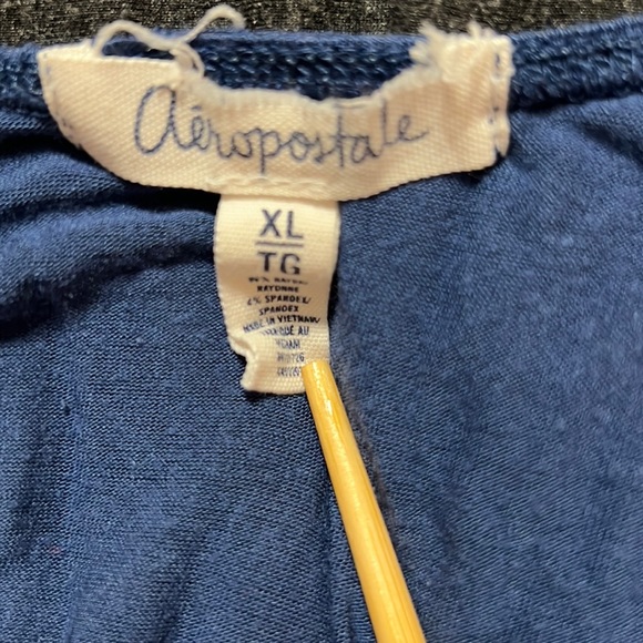 Aeropostale size XL blue safety pin crop top - Picture 7 of 8